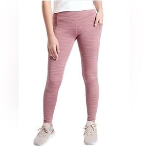 Athleta Girl's Stash Your Treasures‎ Spacedye Tight Leggings Mauve Size XL 14